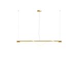 Lampada A Sospensione A Led, Metallo Dorato, H 150 Cm