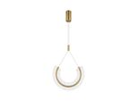 Lampada A Sospensione A Led Alluminio Oro, Vetro Trasparente, H 186,5 Cm