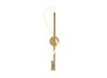 Applique A Led, Alluminio Oro H 84,4 Cm