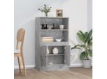 Vidaxl Highboard Grigio Cemento 60X35,5X103,5 Cm Materiale A Base Di Legno