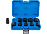 Bgs Kraft Set Di Chiavi A Bussola Esagonali A Guida Quadrata 12,5 Mm (1/2") Sw 3/8 - 15/16"" Pollici Dimensioni 10 Pezzi - 74296"
