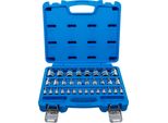 Set Di Bussole Per Bit | Azionamento Quadro 6,3 Mm (1/4") / 10 Mm (3/8"") / 12,5 Mm (1/2"") | Bussola Esagonale 2 - 19 Mm / 1/4 - 9/16"" | Misure Metriche E In Pollici | 32 Pz."