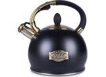 Vilde | Bollitore Con Fischietto - Nero - 3 L - Acciaio Inox - Adatto All'induzione
