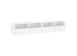 Pensili Tv 2 Pz. Bianco 80X30X30 Cm Materiale A Base Di Legno