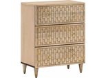 Vidaxl Armadi Laterali 2 Pezzi 60X33X75 Cm In Legno Massiccio Di Mango