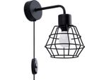Kinkiet Ironwood Lampada Da Parete Nera E27 Lumilo