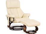 Poltrona Massaggiante Mcombo Con Sgabello, Poltrona Girevole A 360° Con Funzione Reclinabile, Poltrona Tv Con Sgabello, Poltrona Tv Moderna Con Tasca Laterale Per