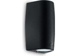 Applique Moderna Keope Materie Plastiche Nero 2 Luci Gu10