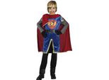 Costume Da Re Medievale Bambini Principe Tunica Guerriero Mantello Corona Fantasia Gioco Di Ruolo Carnevale Costume In Maschera Giocattolo Festa Accessorio Cavaliere, Taglia: 98/104 Colore: Blu