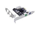 Inline Schnittstellenkarte - 2X PS/2 - Pcie (Pci-Express) (76620P)