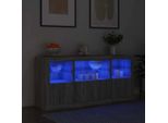 Maison Exclusive - Credenza Con Luci Led Grigio Sonoma 142,5X37X67 Cm
