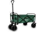 Carrello Manuale Rijoka Pieghevole - Carrello Manuale Offroad Pieghevole - Capacità Di Carico Fino A 70 Kg - 90X54X104 Cm - Verde