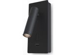 Maytoni Applique Mirax Con Interruttore + Usb Orientabile Nero C041WL-L3B3K