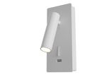 Maytoni Applique Mirax Luce Da Lettura Con Interruttore + Usb Orientabile Bianco C041WL-L3W3K