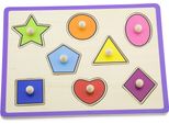 Puzzle A Colori In Legno Viga Con Forme A Pioli