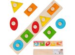 Classic World Puzzle Per Bambini Per L'apprendimento Delle Forme, Pezzi Colorati 7 Pezzi.
