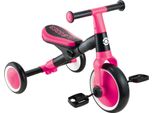 Globber Learning Trike 2In1 - Triciclo E Balance Bike Per Bambini, 8/6 Pollici, Sella In Tpr Regolabile In Altezza, Rosa