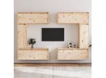 Maison Exclusive - Mobili Porta Tv 6 Pz In Legno Massello Di Pino