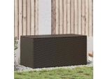 Cassetta Da Giardino In Poly Rattan 100X50X50 Cm Marrone