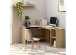 vidaXL Eckschreibtisch L Form Sonoma Eiche 120x140x75 cm Holzwerkstoff - Eckschreibtisch - Eckschreibtische - Schreibtisch - Schreibtische