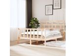 The Living Store Letto In Legno Massiccio Di Pino 160X200 Cm