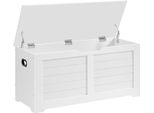 Panca Portaoggetti Vasagle, Panca Per Scarpe, Stile Moderno, 100X40X46 Cm, Per Corridoio, Camera Da Letto, Soggiorno, Bianco Opaco