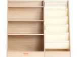 Vevor Libreria In Legno Per Bambini A 4 Livelli, Libreria A Sei Livelli, Scaffale Per Bambini, Mobile Organizzatore Di Libri E Giocattoli, Per Cameretta, Stanza Dei Giochi, Scuola Materna