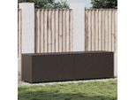 Vidaxl Cassetta Da Giardino In Poly Rattan 200X50X60 Cm Marrone