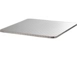 Piano D'appoggio Quadrato In Truciolato E Acciaio Inox 70 X 70 Cm Grigio - Oviala Brixton