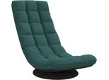 Vidaxl Sedia Da Terra Girevole Verde Scuro 70X51X79 Cm Tessuto