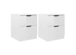 Syfax™ Comodini 2 Pz Bianco Lucido 40X40X50 Cm In Legno Multistrato