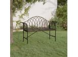 The Living Store Panchina Da Giardino A 2 Posti 128 Cm In Acciaio Nero