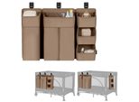 Lionelo Tasca Laterale Grande 58X11X58 Cm Organizzatore Per Lettino Beige