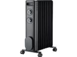 Radiatore A Olio Nero Da 2000 W Confort Line Cl.Radbh2000M