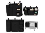 Lionelo Tasca Laterale Grande 58X11X58 Cm Organizzatore Per Lettino Nero