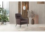 Poltrona In Tessuto Poltrona Monoposto Imbottita Poltrona Marrone Wing Chair