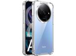 Custodia Trasparente Per Xiaomi Poco C61/Redmi A3/Redmi A3X, Retro Trasparente Ibrido, Copertura Antiurto Con Paraurti In Tpu