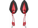 Evgatsauto Specchio Retrovisore Moto Di Ricambio, 1 Coppia Di Specchietti Retrovisori Moto Universali Con Viti Da 8 Mm/10 Mm (Rosso)