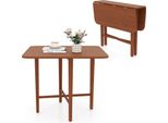 Costway 90X90Cm Tavolo Da Pranzo Pieghevole, Tavolo Da Sala Da Pranzo Per 2-4 Persone, Tavolo Pieghevole In Legno, Tavolo Da Cucina Quadrato, Tavolo Console Da Tavolo, Noce