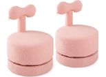 Costway Set Di 2 Pezzi Divano Per Bambini, Poltrona Per Bambini Con Schienale Ad Anello E Seduta In Schiuma, Poltrona Per Bambini Fino A 100 Kg, Divano Da Gioco Per Bambini Per Bambini Da 3+