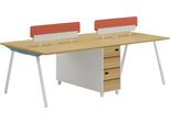 Scrivania In Legno Con Spazio Di Archiviazione E Schienale Design Moderno Per L'ufficio