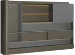 Armadio Per Ufficio Armadio Per Archiviazione Moderno Nero Grigio Scaffale Illuminazione Led Spazio Di Archiviazione
