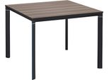 Tavolino Quadrato In Legno Marrone Nero Design Moderno Da Soggiorno