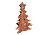 Albero Di Natale 3D In Acciaio Con Acciaio Inox H54 Cm - Decorazione Natalizia Pieghevole In Metallo, Ruggine