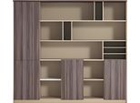 Armadio Da Ufficio Moderno Beige Marrone Aspetto Legno Design Aperto Studio Spazio Di Archiviazione