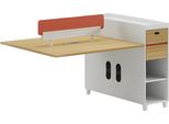Scrivania In Legno Con Schienale Spazio Di Archiviazione E Ripiani Design Moderno