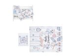 Chipolino Biancheria Da Letto Per Bambini 3 Pezzi, Coperta 130 X 100 Cm, Cuscino 45 X 35 Cm, Lenzuolo Azzurro