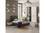 Set Letto Comodino Armadio Design Moderno Camera Dei Bambini Elegante 3 Pezzi