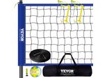 Rete Da Pallavolo Regolabile In Altezza Set Di Reti Da Pallavolo, 9,7 X 2,4 M Rete Da Pallavolo Da Spiaggia Portatile, Rete Da Pallavolo Blu Rete Da Pallavolo Pieghevole Con Pallavolo E Borsa Da Trasporto, Per Giardino, Spiaggia