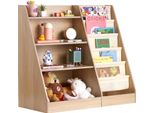 Succebuy Libreria Per Bambini In Legno A 4 Livelli, Design A Sei Strati, Scaffale Per Libri E Giocattoli Per Bambini, Mobile Organizzativo Per Le Stanze Dei Bambini Come Camere Da Letto,Da Gioco